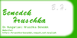 benedek hruschka business card